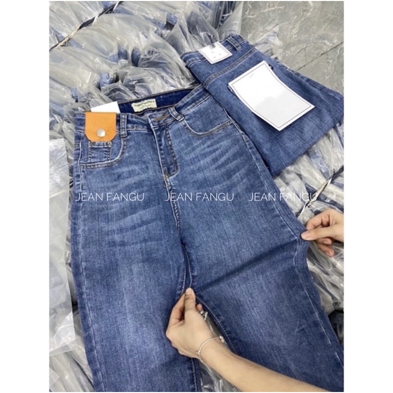 Quần jean skiny tag bò cạp cao hách dáng , quần bò nữ ôm gian  chất jean dày dặn by Jean Fangu cao cấp