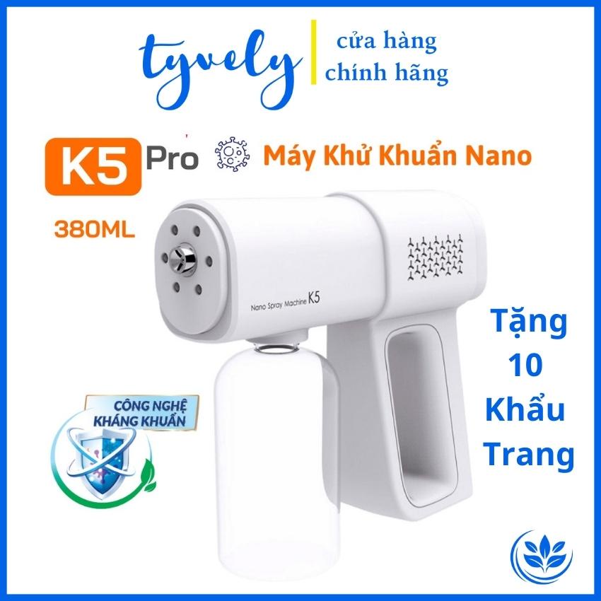 Súng phun khử khuẩn, Máy xịt khử khuẩn k5pro cầm tay cao cấp - Tyvely