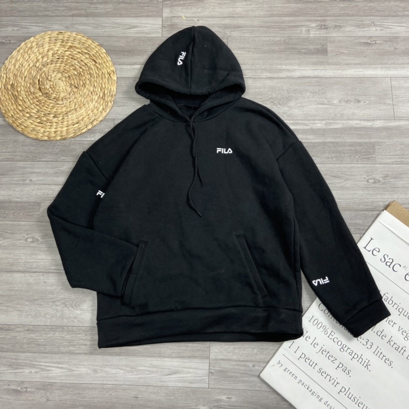 Áo Nỉ Mũ Hoodie Màu Đen Form 35-48kg