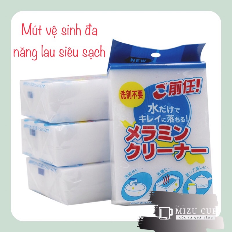 Mút tẩy rửa đa năng ma thuật siêu sạch không cần chất tẩy rửa(lau bề mặt sứ, thuỷ tinh, kim loại)