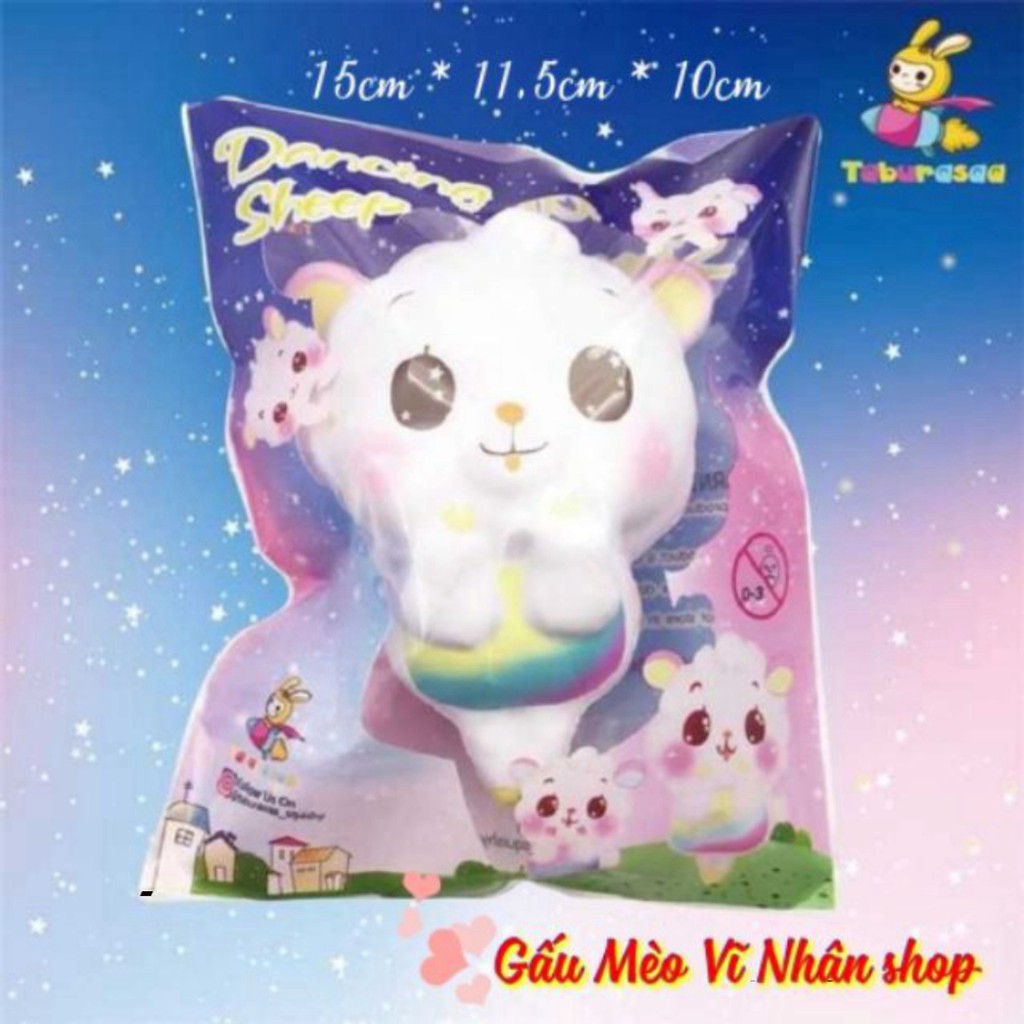 c[ SQUISHY CHÍNH HÃNG GIÁ RẺ ] - Squishy Cừu Nhảy Múa (Sheep Dancing) chính hãng TABURASAA 15 * 11.5 * 10cmz