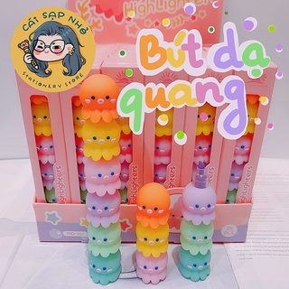 Bút dạ quang bạch tuộc 5 màu đáng yêu