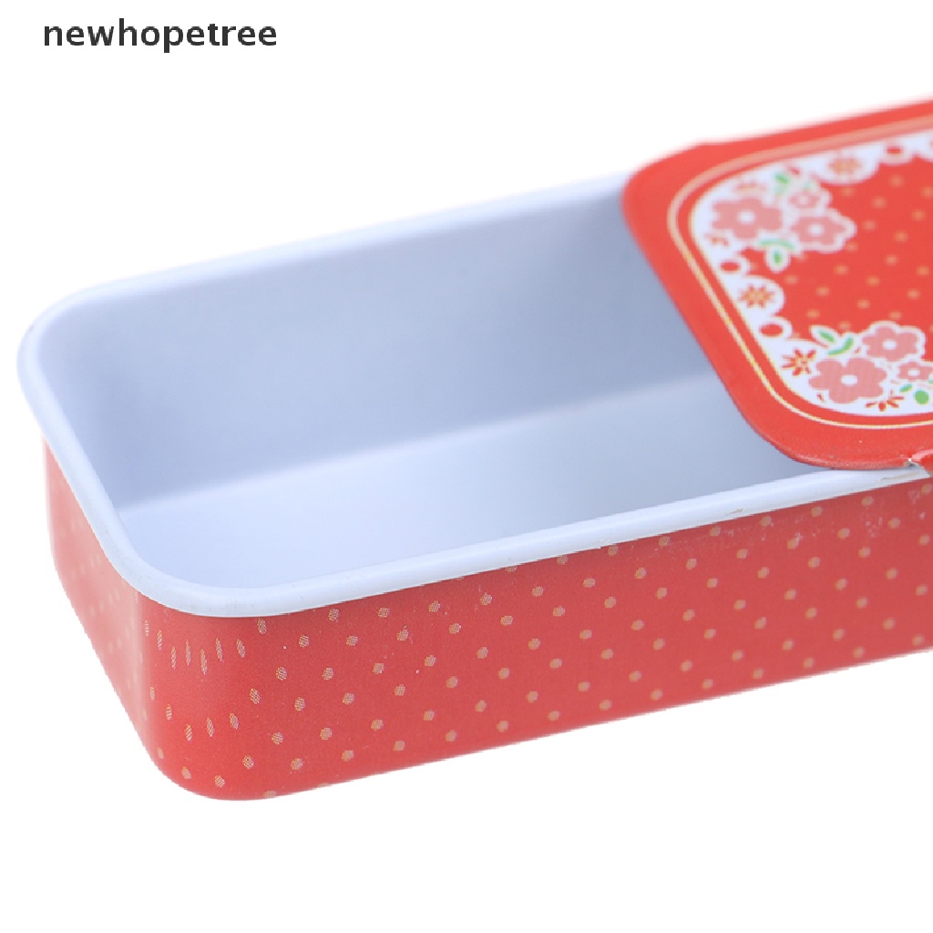 [Hàng mới về] Hộp thiếc mini hình chữ nhật có nắp trượt dùng đựng thuốc tiện dụng