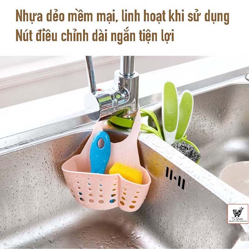 Giỏ phơi ráo treo vòi nước rửa chén tiện dụng (Giỏ Treo Bồn Rửa)