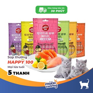 Súp thưởng cho mèo Wanpy Happy 100 [14g] [Gói 5 thanh]