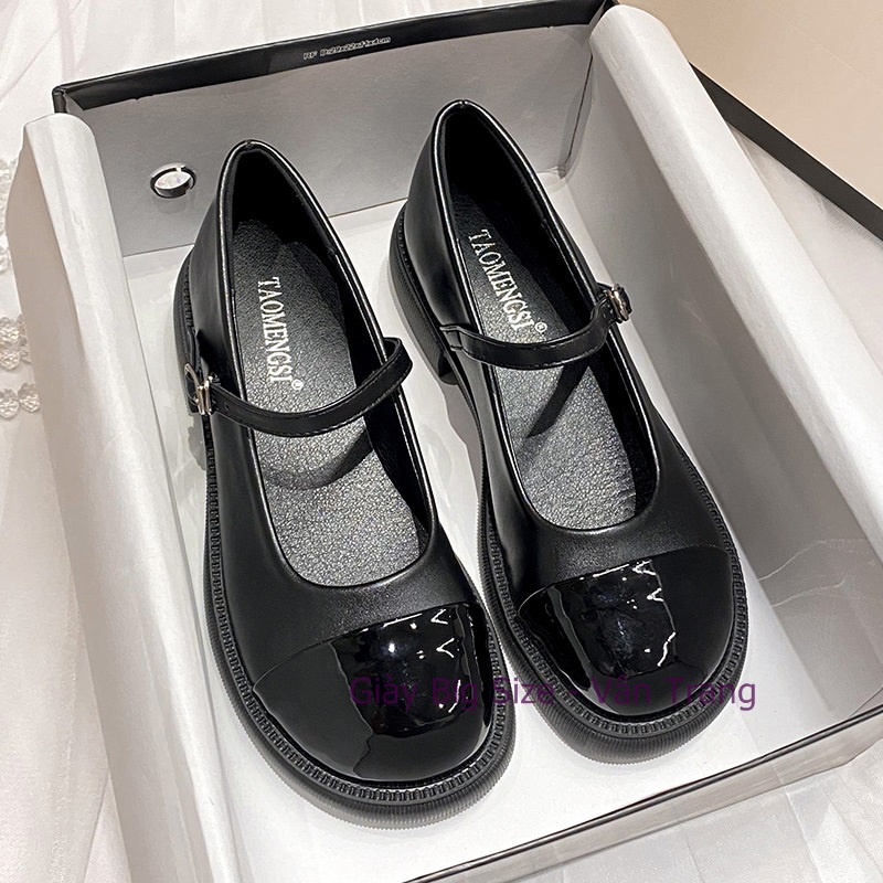 Giày da đế thấp big size Mary Jane size 35-43