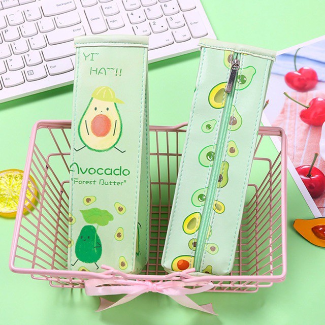 Bóp đựng bút Hộp sữa Bơ xanh Avocado và Báo Hồng Pink Panther Be Tiny