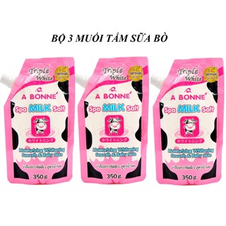 Combo 3 gói muối tắm con bò Abonne 350g