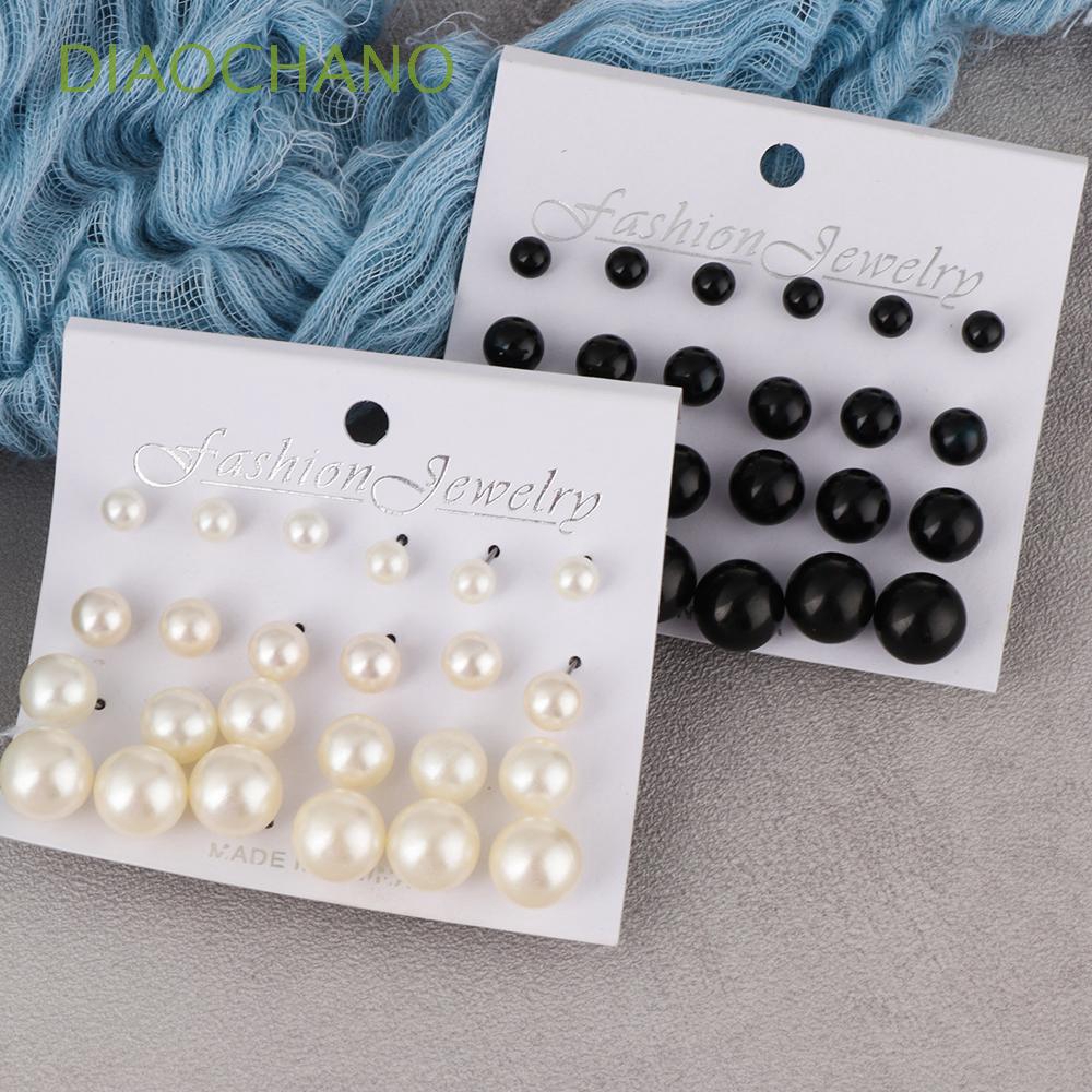 Set 12 Đôi Bông Tai Đính Đá Thời Trang Cho Nữ