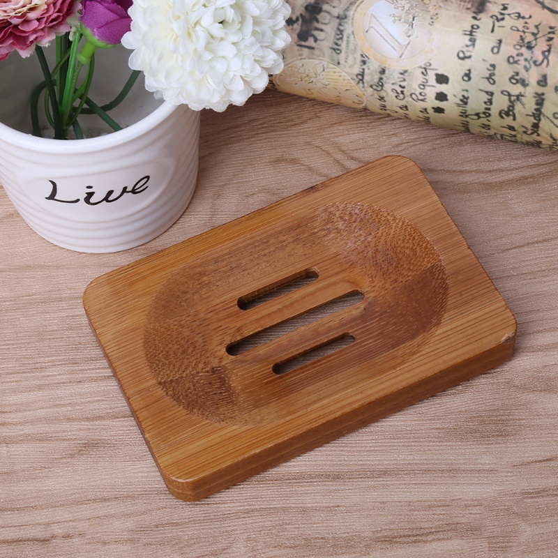 Khay Giá Đỡ Xà Phòng Bằng Gỗ Tre Tự Nhiên Cho Phòng Tắm