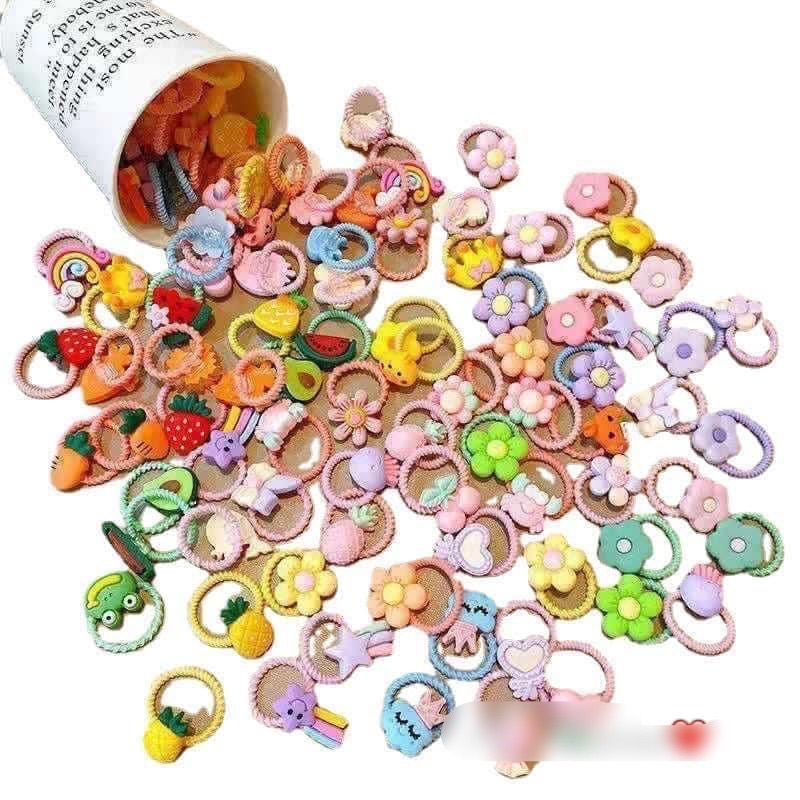 Chun Buộc Tóc Cute - Dây Buộc Tóc Nhiều Hình Dễ Thương Cho Bé Gái