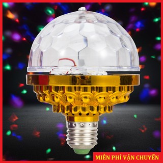 Đèn LED sân khấu mini gia đình chớp 7 màu hiệu ứng nhấp nháy xoay 360 độ cao cấp