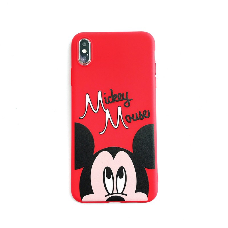 OPPO A3S A5S A7 F11 F9 R17 Pro F7 F5 A83 A79 A59 F1S A37 R15 Mickey Minnie Mouse Soft TPU Red Phone Casingvỏ điện thoại