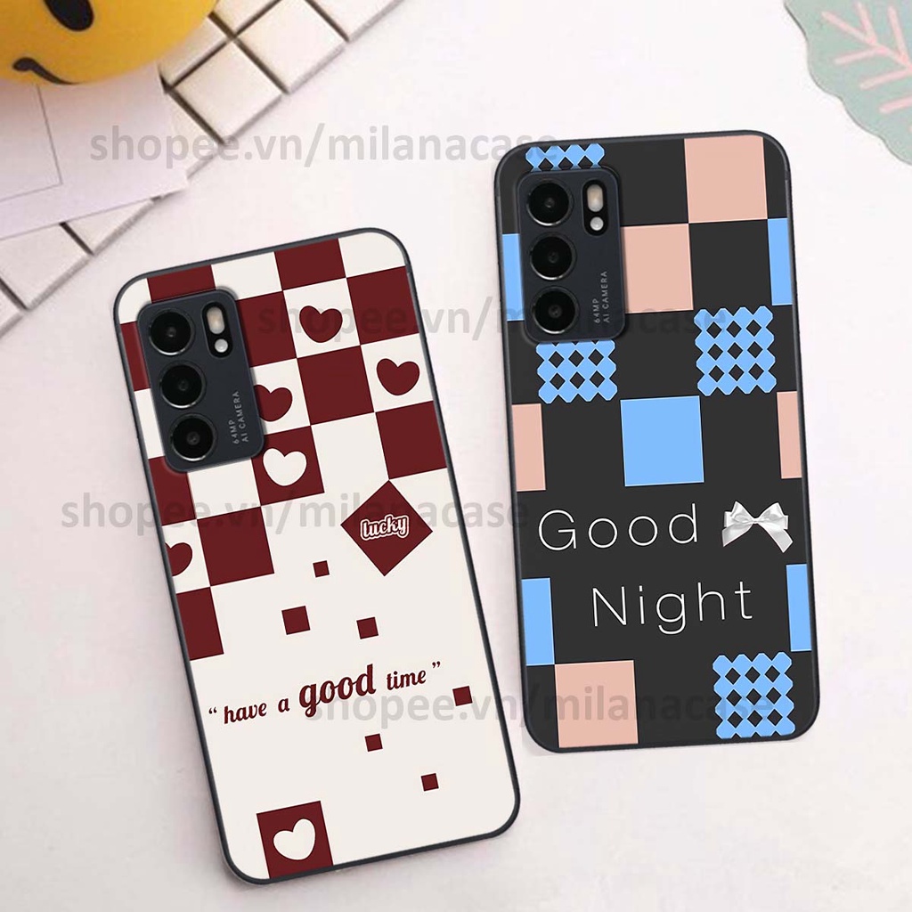 Ốp Oppo Reno6 / Reno6 Z 5G / Reno 6 caro họa tiết nhiều màu sắc siêu đẹp thời trang cá tính