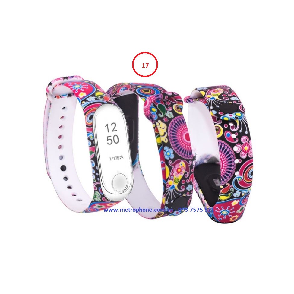 DÂY ĐEO XIAOMI MI BAND 3 / MI BAND 4 HỌA TIẾT CAMO , HOA VĂN , HOẠT HÌNH