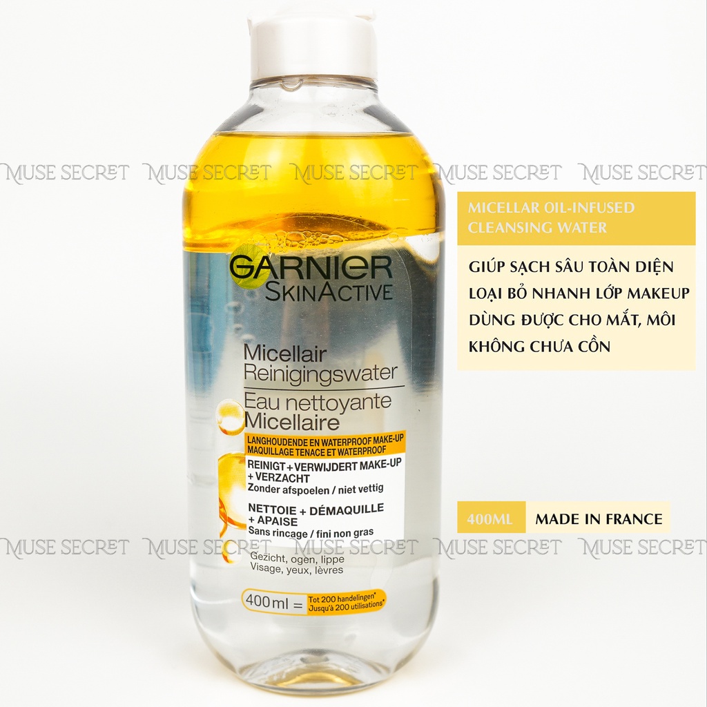 [Quà Tặng Khẩu Trang] Nước Tẩy Trang Garnier - Micellar Skinactive Cleansing Water Làm Sạch Sâu Cho Mọi Loại Da 400ml | BigBuy360 - bigbuy360.vn