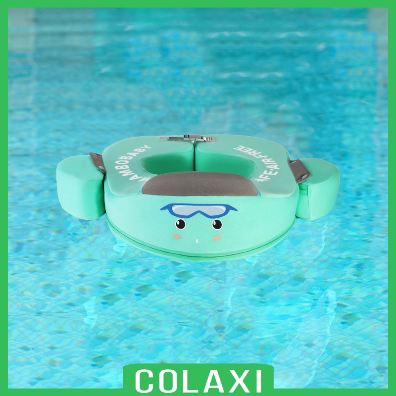 [COLAXI]Pool Trainer Baby Infant Waist Float Swim Ring Non-inflatable Floats Blue