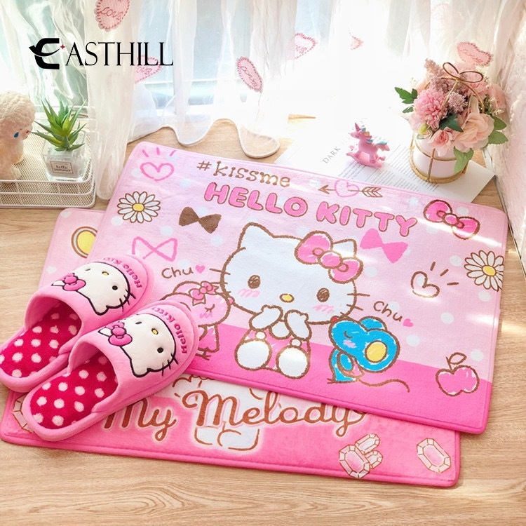 Thảm Chùi Chân Chống Trượt Họa Tiết Hoạt Hình My Melody Cinnamoroll Dễ Thương