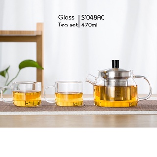 Bộ bình lọc trà thủy tinh s048a209