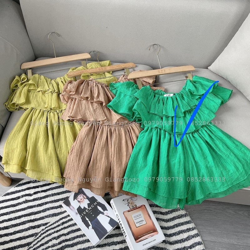 Jumsuit  đũi bệt vai