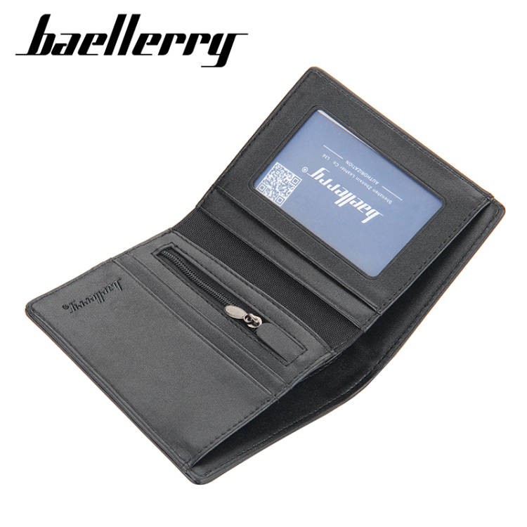 Ví ngắn Baellerry bằng vải canvas gập đôi có ngăn đựng thẻ cho nữ