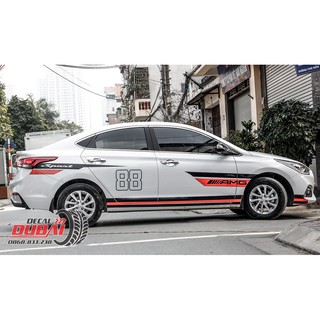 ảnh thật Tem Dán Sườn Xe Accent