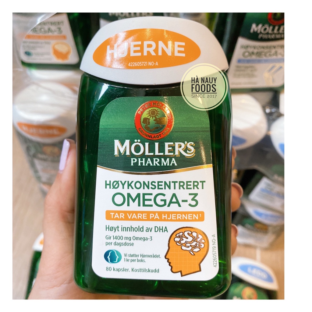 Dầu Cá MOLLERS PHARMA - Bổ Não DHA EPA nội địa nauy 80 viên