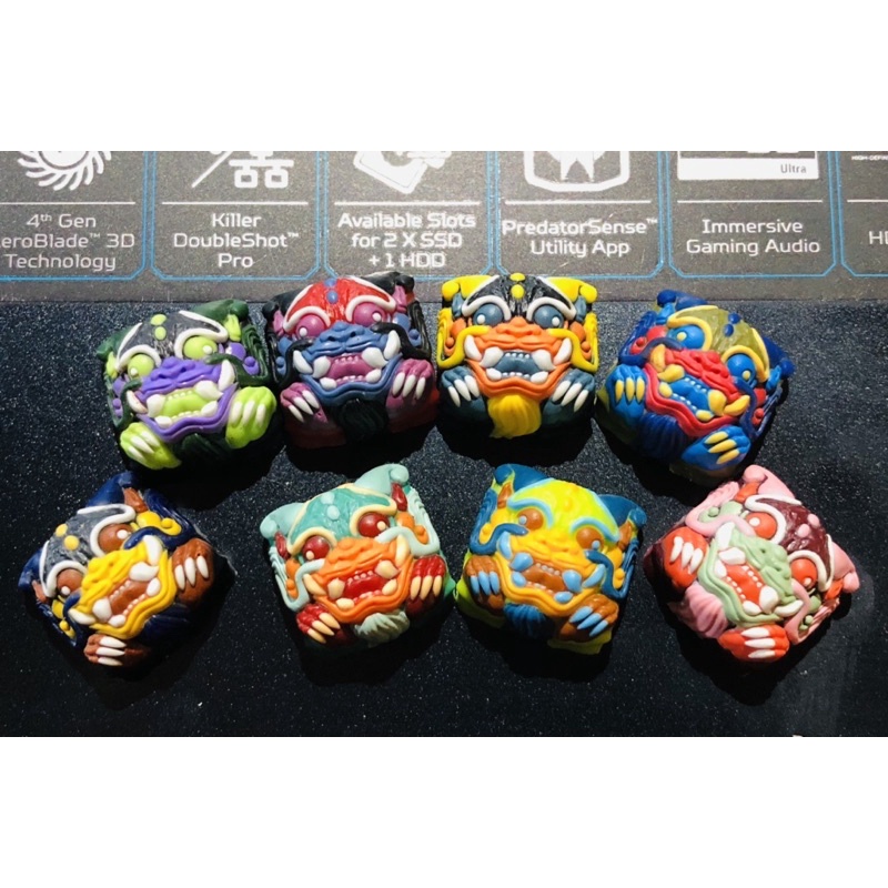 Nút bàn phím cơ Lân Shisa.Keycap resin Unicorn shisa.Keycap Artisan