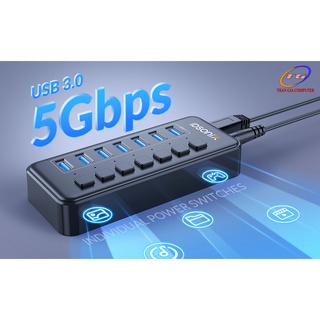 HUB Usb 7 cổng iDsonix-IBU3-7A-BK-BP