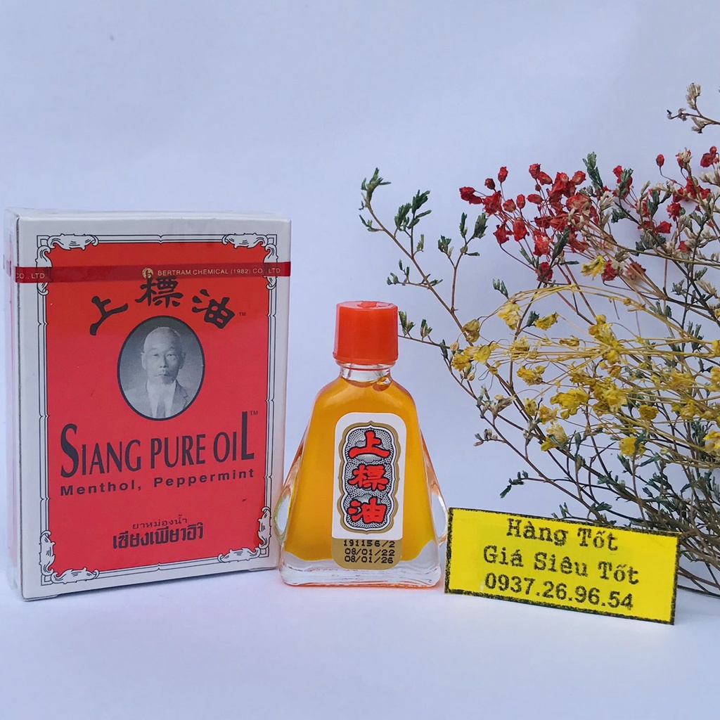 Dầu gió Đỏ Thái Lan Siang Pure Oil chai 3ml & 7ml