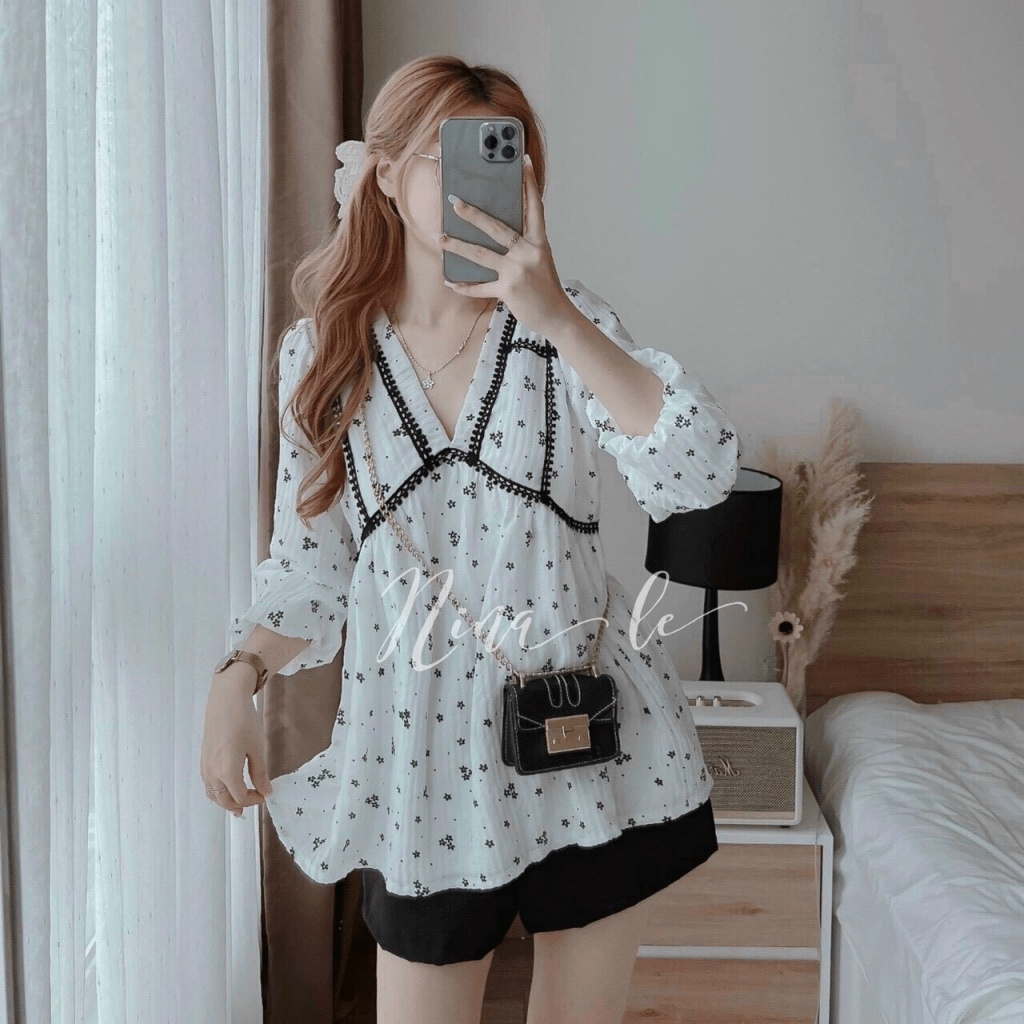 (Mẫu Mới) Sét Đũi Xô Viền Ren Cố Y Siêu Xinh UP Valentina Shop