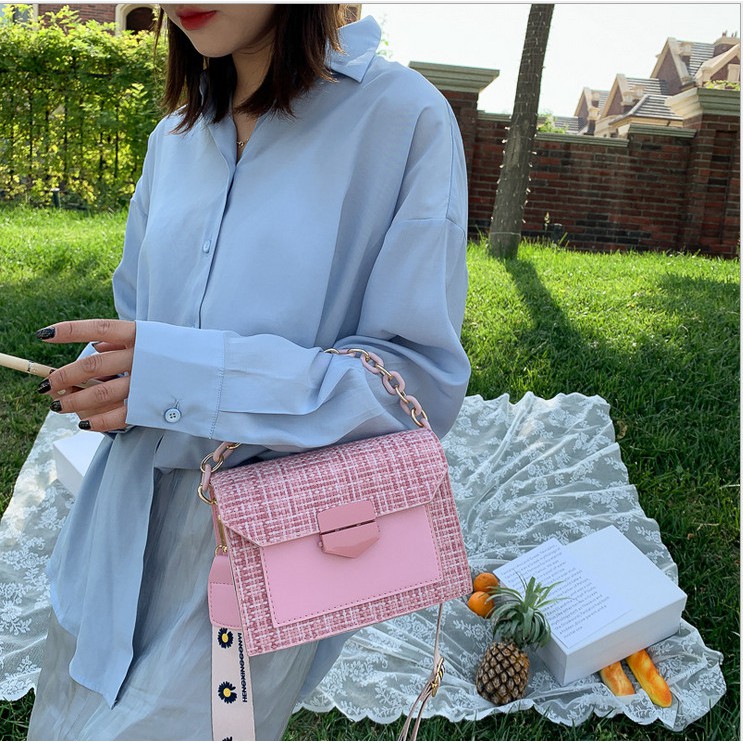 Túi đeo chéo nữ mini phối màu Fashion & Bag 90202 | BigBuy360 - bigbuy360.vn
