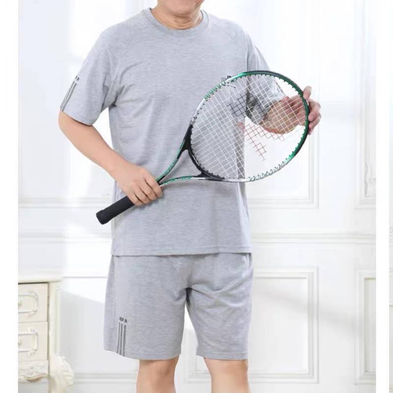 áo form rộng  unisex  Quần áo thể thao mùa hè plus size cho người trung niên và người già mặc thường ngày ་