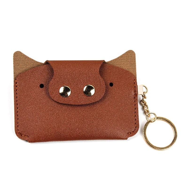 Ví Da PU Đựng Tiền Xu Tạo Hình Chú Heo Dễ Thương