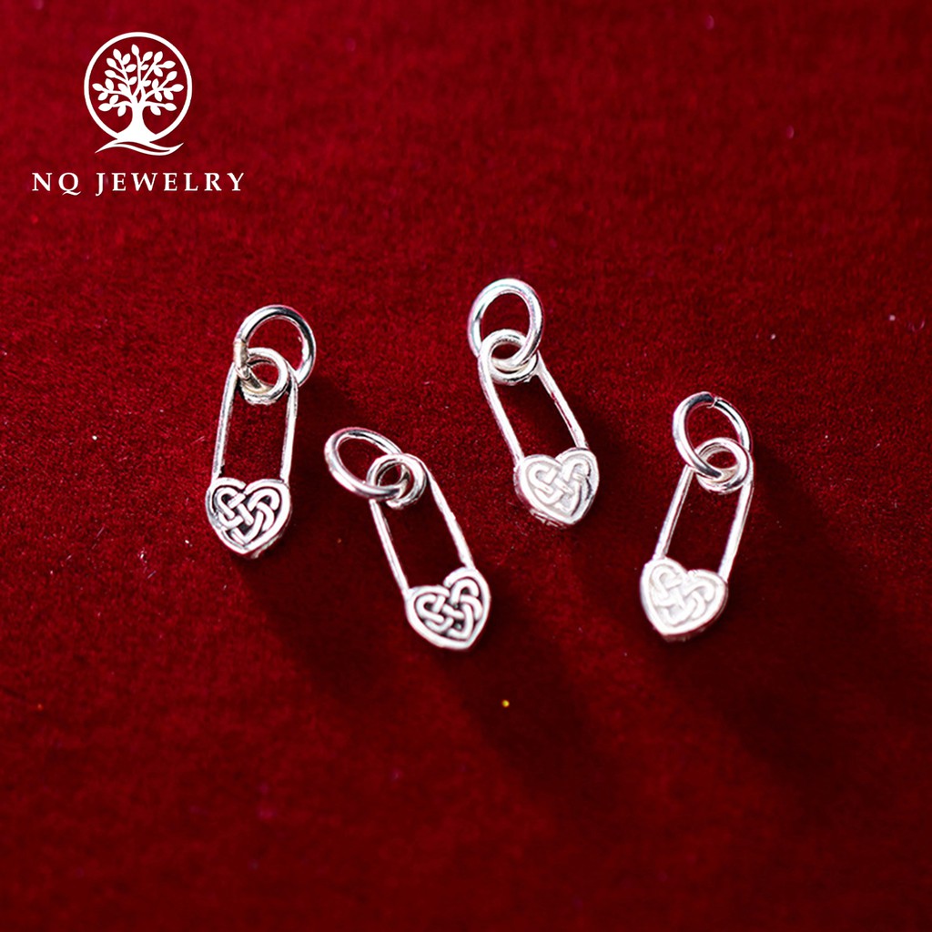 Charm bạc hình ổ khóa may mắn treo - NQ Jewelry