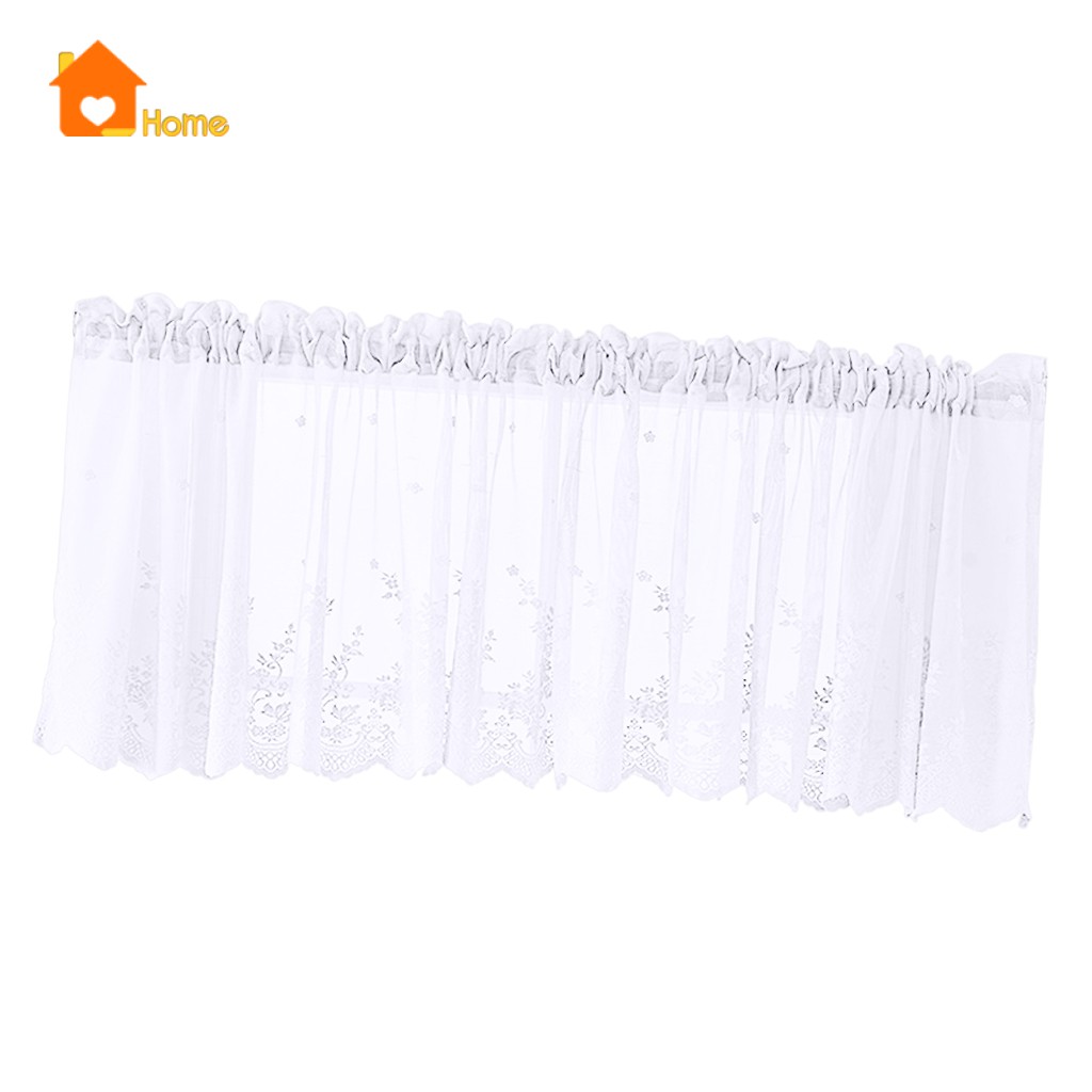 Rèm cửa sổ VảI Voan Thêu Hoa Sang TrọNg 130x41cm