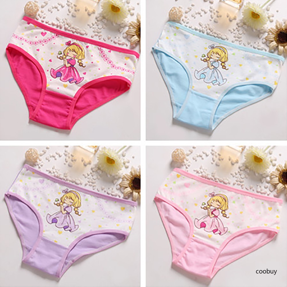 Quần lót của bé gái được làm từ vải cotton mát lạnh Cute Print 2-12 tuổi