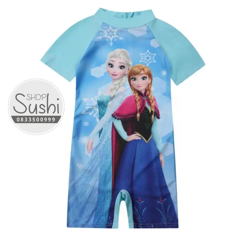 (FreeShip) Áo bơi bé gái Elsa Frozen cộc tay