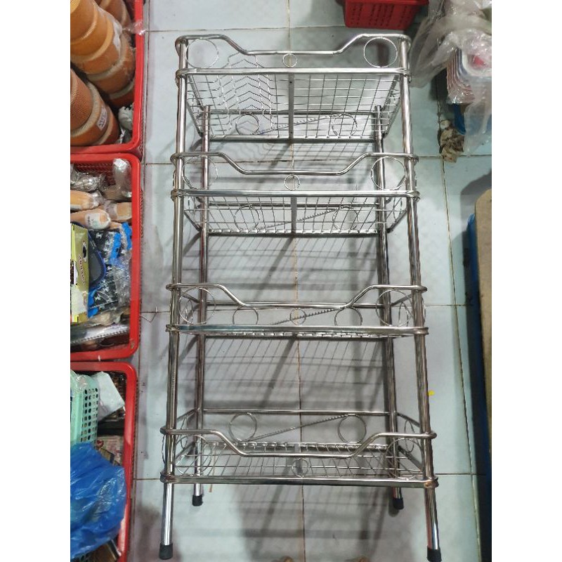 kệ inox 4 tầng size 30x50x100cm