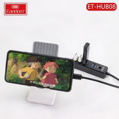 Ổ Cắm USB Earldom HUB - 08 Type C (Hỗ Trợ 3 Cổng USB 2.0 và 1 cổng USB 3.0)