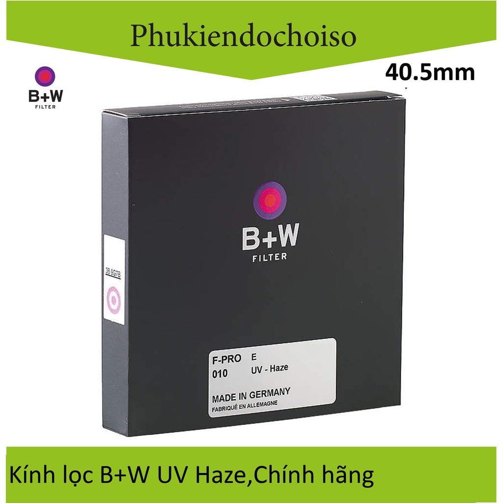 [Mã 229ELSALE hoàn 7% đơn 300K] Kính lọc Filter B+W F-Pro 010 UV-Haze E 40.5mm