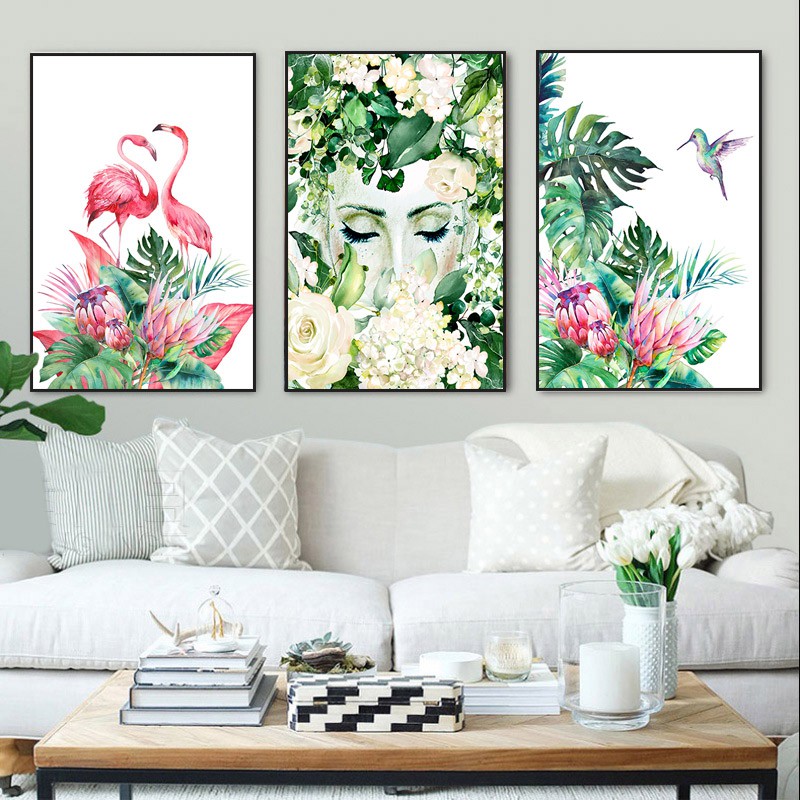 Bộ tranh canvas Khu rừng nhiệt đới - Tropical 3 bức