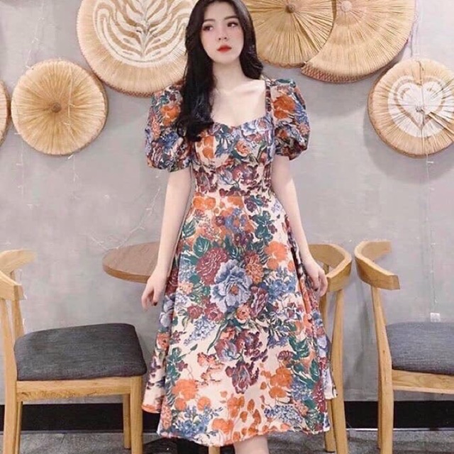 Đầm hoa gấm