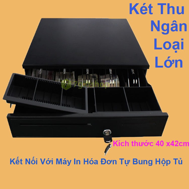 Két Đựng Tiền BH 12 Tháng, Hộc Đựng Tiền Thu Ngân Tự Bung Tủ Khi Kết Nối Với Máy In