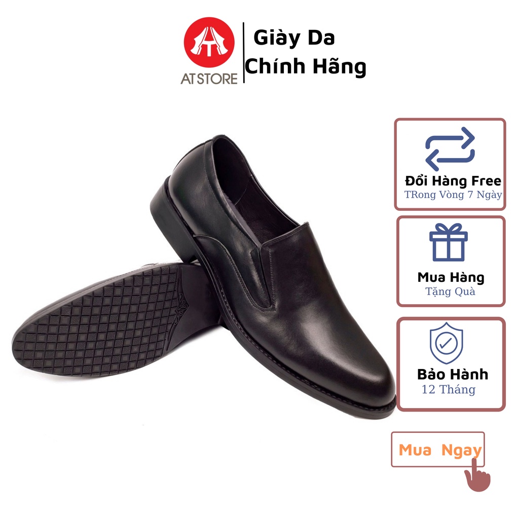 Giày Tây Công Sở - Giày lười nam công sở - Đế Khâu, bảo hành 12 tháng