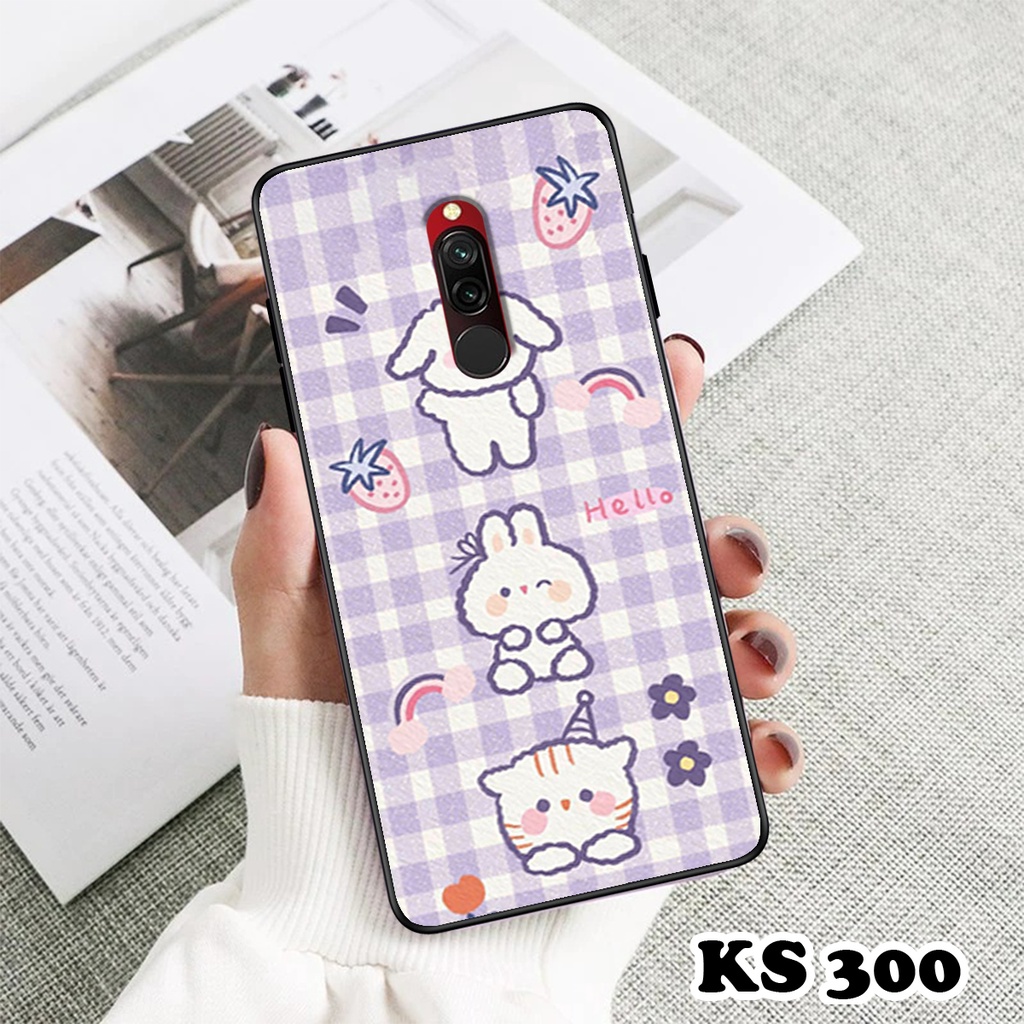 Ốp lưng Xiaomi Redmi 7 - Redmi 7A - Redmi 8 - Redmi 8A - Ốp in hình gấu &amp; thỏ đang yêu - lưng nhám viền TPU cao cấp
