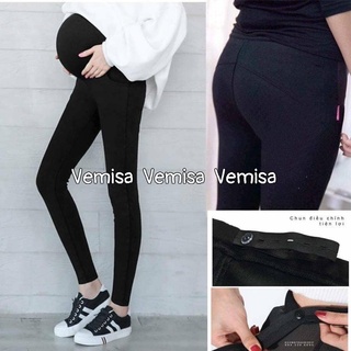 Quần bầu legging nâng VÒNG 3 chất cotton co giãn thoải mái