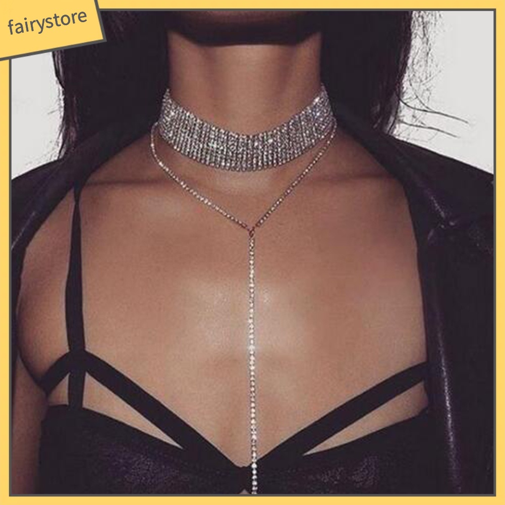 Dây Chuyền Nữ Nhiều Lớp Đính Đá Thời Trang