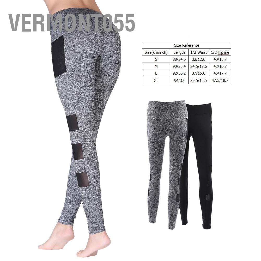 Vermont055 Women Breathable Exercise Fitness Yoga Leggings Stretchy Workout Gym Long Pants