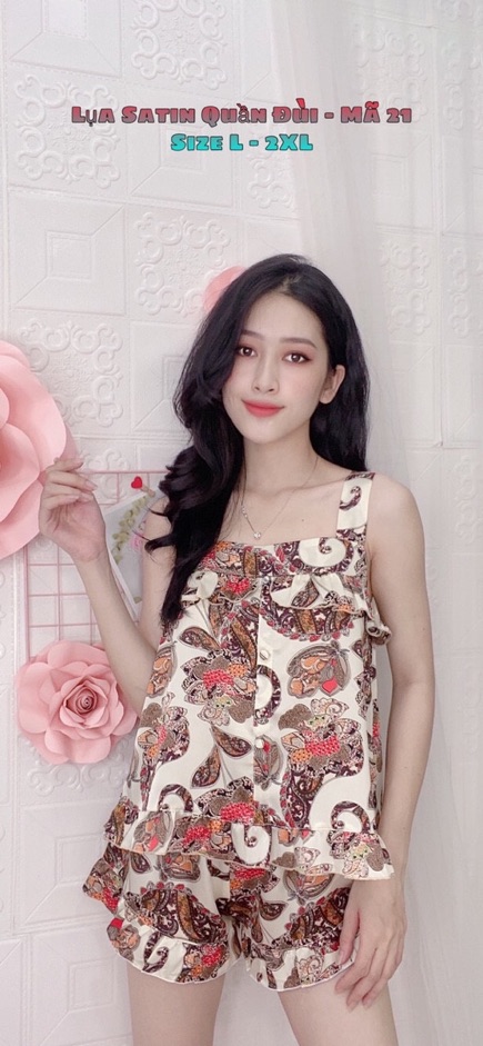 HÀNG CAO CẤP - SET ĐỒ BỘ LỤA SATIN QUẦN ĐÙI | BigBuy360 - bigbuy360.vn